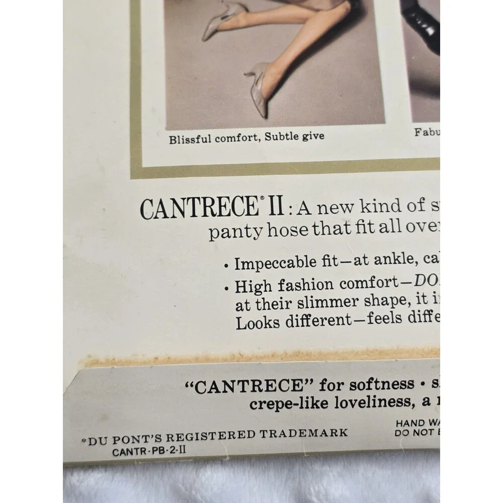Vintage 1970s Cantrece II Panty Hose New Taupe Tone Size B Sealed Nylon Hosiery